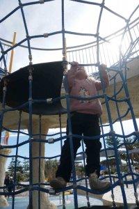 why you are stronger than you think, girl climbing playground