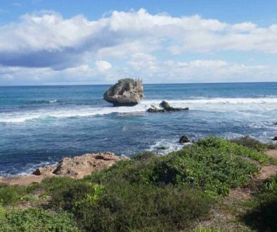 you are stronger than you think, beach, coastal rocks