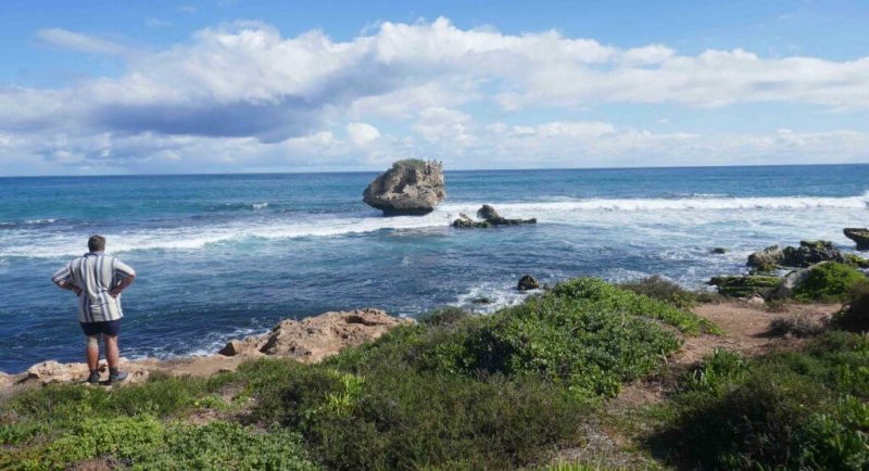 you are stronger than you think, beach, coastal rocks